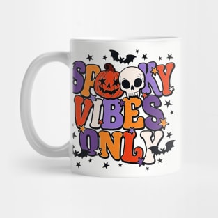 Funny Spooky Vibes Only Toddler Halloween Skeleton Mug